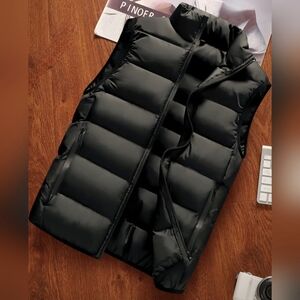 New without tags.Men's Thermal Puffer Vest - Casual Stand Collar